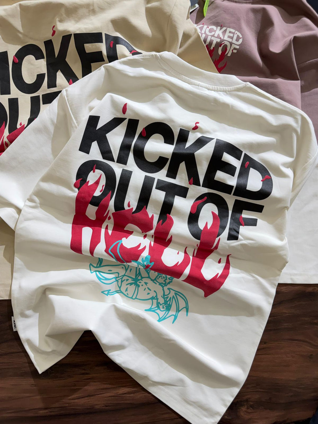 Kicked Out of Hell Oversized Graphic T-Shirt