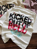 Kicked Out of Hell Oversized Graphic T-Shirt