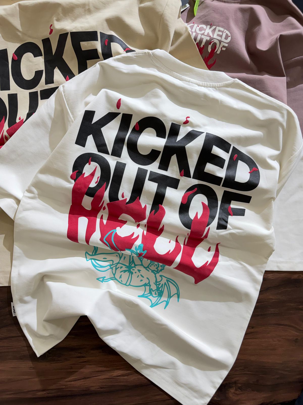Kicked Out of Hell Oversized Graphic T-Shirt
