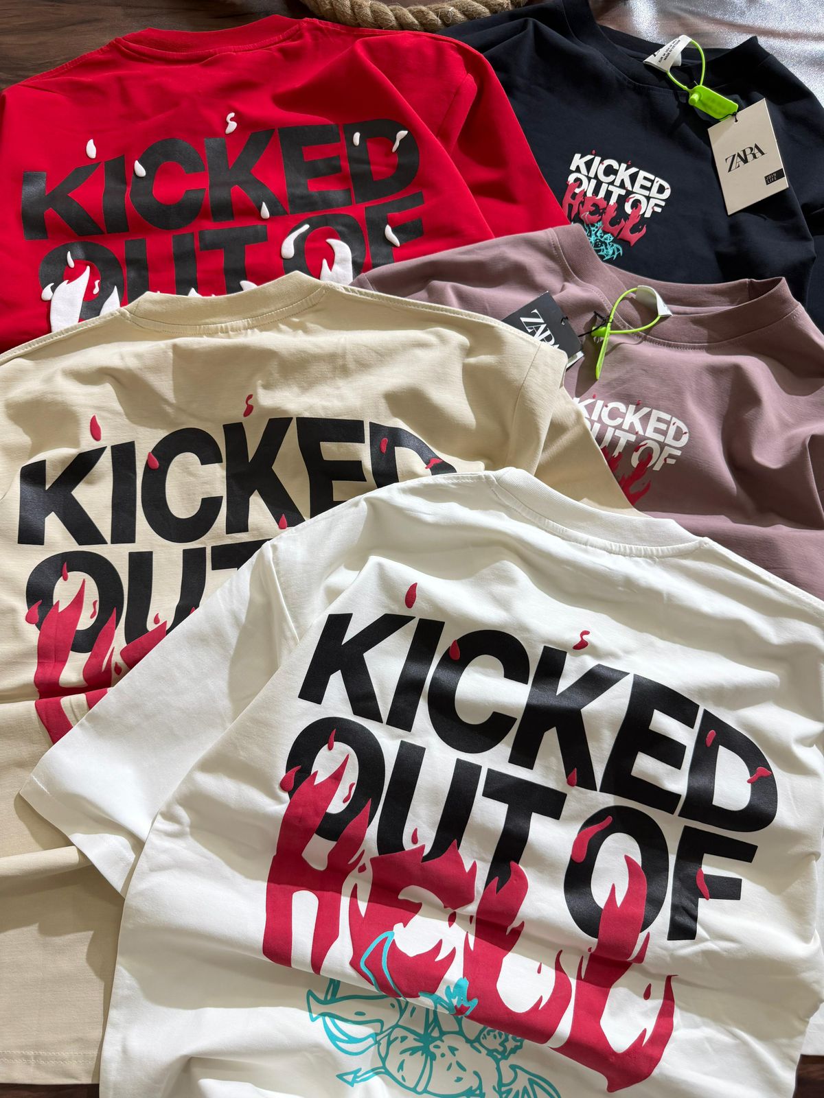 Kicked Out of Hell Oversized Graphic T-Shirt